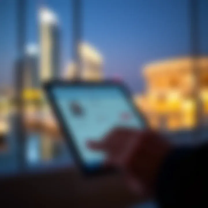 A digital device accessing UAE visa validation tools