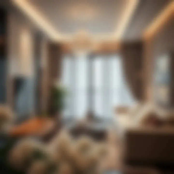 Serene luxury apartment interior design