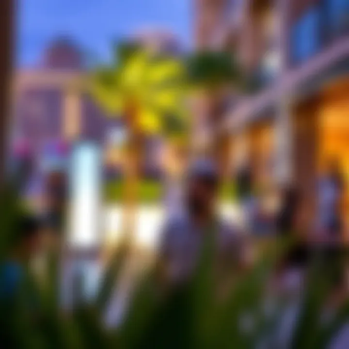 Vibrant Lifestyle at Address Boulevard Vibrant lifestyle scene at Address Boulevard with people enjoying outdoor space