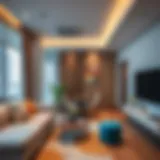 Modern studio apartment interior in Bur Dubai