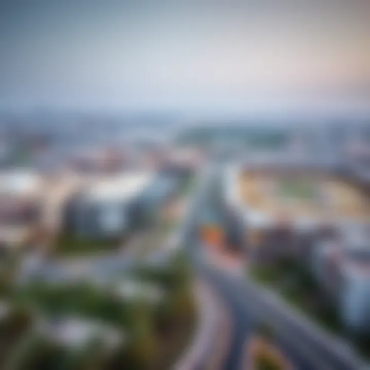 A panoramic view of the Al Dana 2 community with surrounding amenities