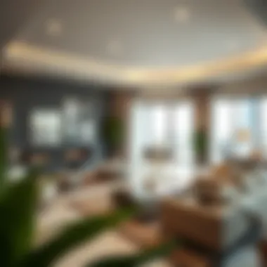 An upscale lounge area showcasing luxury living in Al Dana 2