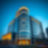 Architectural Marvel of Al Fajer Business Center Stunning facade of Al Fajer Business Center showcasing modern architecture