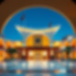 A stunning view of Al Khail Gate Community Centre showcasing its unique architectural design.