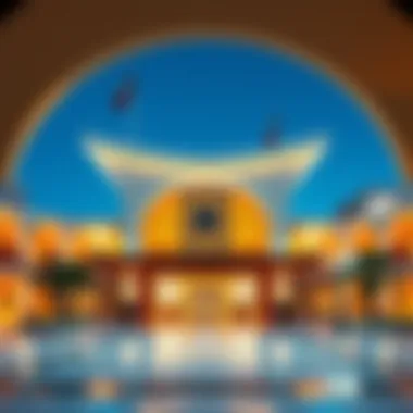 A stunning view of Al Khail Gate Community Centre showcasing its unique architectural design.