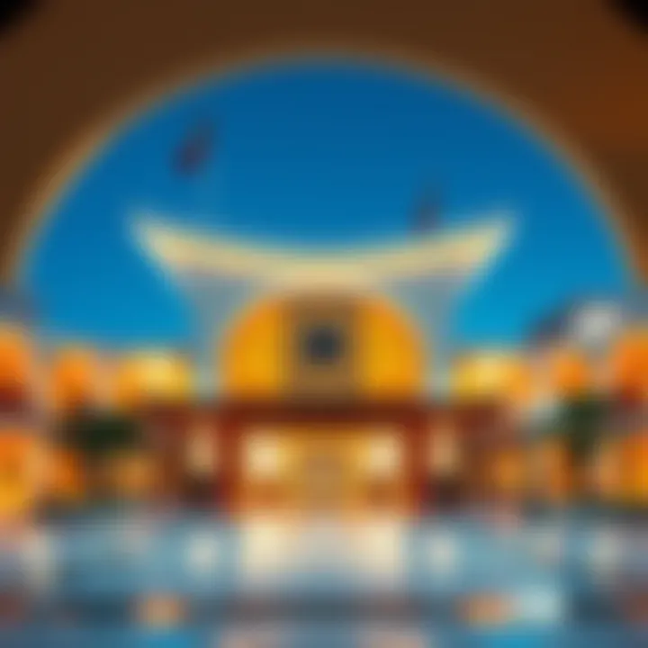 A stunning view of Al Khail Gate Community Centre showcasing its unique architectural design.