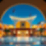 Architectural Marvel of Al Khail Gate A stunning view of Al Khail Gate Community Centre showcasing its unique architectural design.