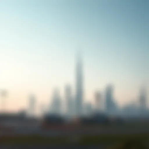 Stunning view of Al Meydan skyline