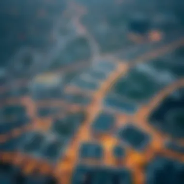 Aerial view of Al Thanyah Third illustrating its strategic location and connectivity within Dubai