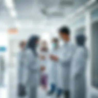 Health professionals collaborating in a state-of-the-art medical facility