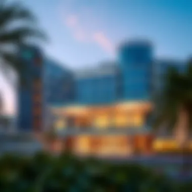 Amina Hospital: Architectural Marvel in Healthcare Exterior view of Amina Hospital showcasing modern architecture