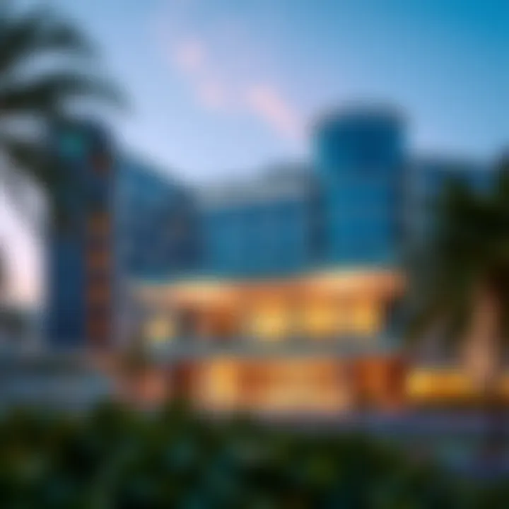 Amina Hospital: Architectural Marvel in Healthcare Exterior view of Amina Hospital showcasing modern architecture