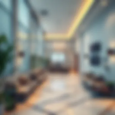 Comfortable Environment for Patients at Amina Hospital Amina Hospital's serene waiting area designed for comfort