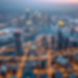 Aerial view of Dubai's skyline showcasing Azizi Contracting projects