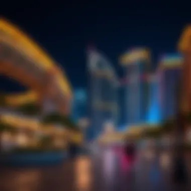 Night view of Baniyas Square illuminated