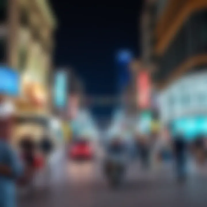 Vibrant street life at Baniyas Square