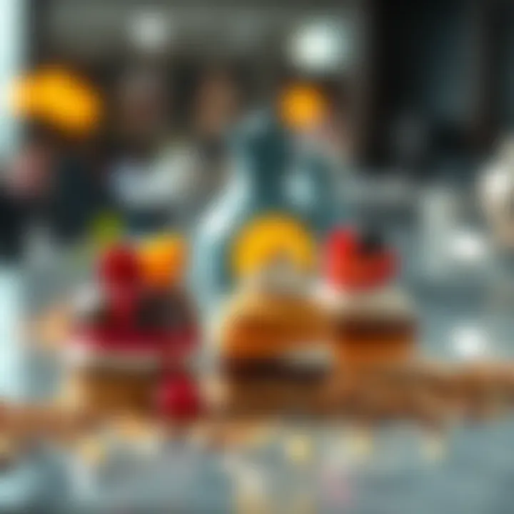 An artistic presentation of a modern dessert fusion featuring unique flavors.