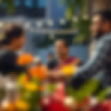 Community Interaction at Choithram Shorooq Vibrant community spaces in Choithram Shorooq