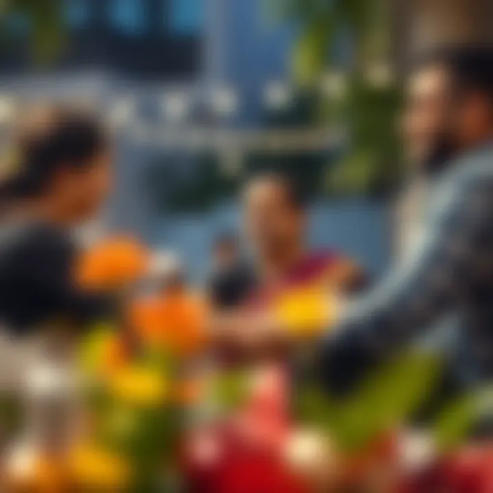 Community Interaction at Choithram Shorooq Vibrant community spaces in Choithram Shorooq