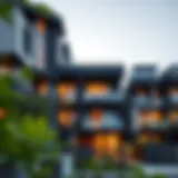 Luxurious city stay residence exterior showcasing modern architecture