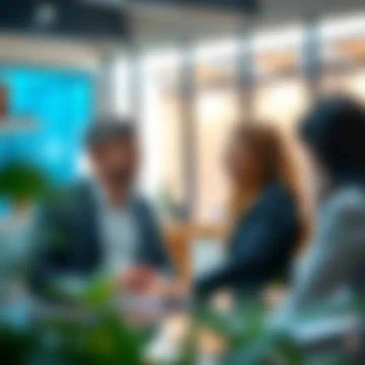 Customer Service Interaction Customer service representative assisting a client