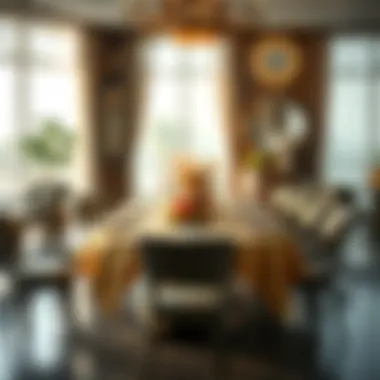 Cultural Motifs in Dining at مطعم قصر نجد An elegant dining setup featuring cultural motifs at مطعم قصر نجد