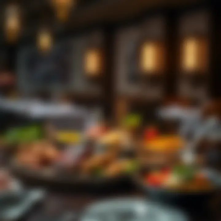 Culinary Delights at مطعم قصر نجد An exquisite platter showcasing traditional dishes at مطعم قصر نجد