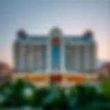 A stunning view of Dar Al Bahar showcasing its architectural brilliance