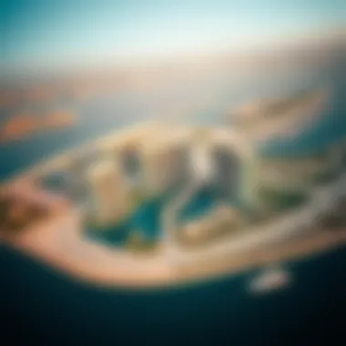 Aerial view of Deira Palm showcasing its unique layout and structure