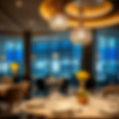 Elegant ambiance inside a restaurant at Al Nakheel Mall