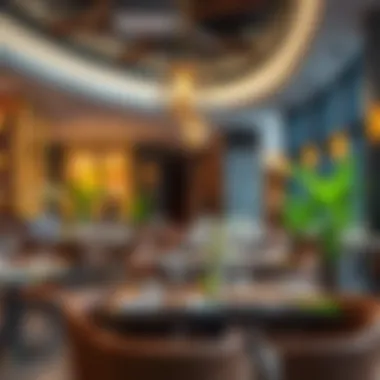 Culinary Innovation: Modern Fusion Dining Modern fusion restaurant with contemporary decor