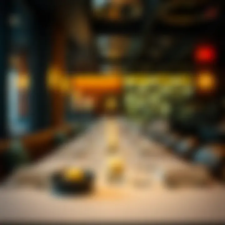 An elegant table setting in one of the Moe restaurants