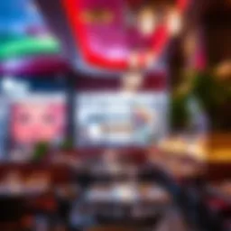 Vibrant interior of a Moe restaurant showcasing unique decor