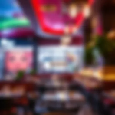 Vibrant interior of a Moe restaurant showcasing unique decor