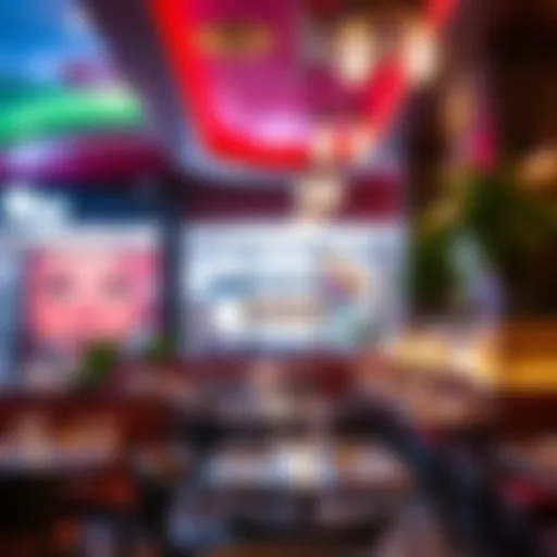 Vibrant interior of a Moe restaurant showcasing unique decor