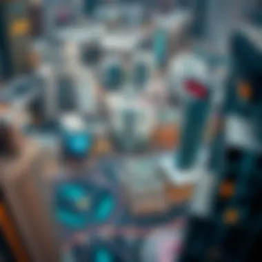 Urban Layout of Downtown Dubai Aerial view showcasing the urban layout of Downtown Dubai