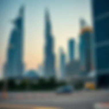 Iconic Landmarks Near Downtown Dubai Image of iconic landmarks surrounding Downtown Dubai