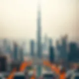 Breathtaking view of Dubai's skyline featuring the tallest tower