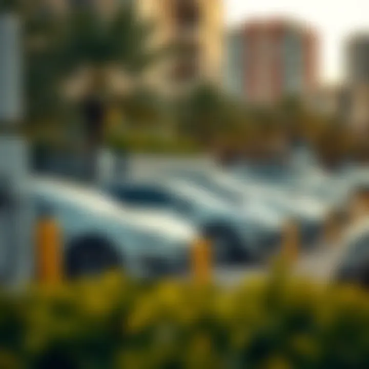 Advancements in Charging Infrastructure for Electric Vehicles Charging station with electric cars in an urban setting