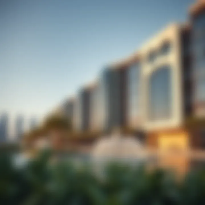 Architectural marvel of Emaar Fountain Views showcasing modern design.