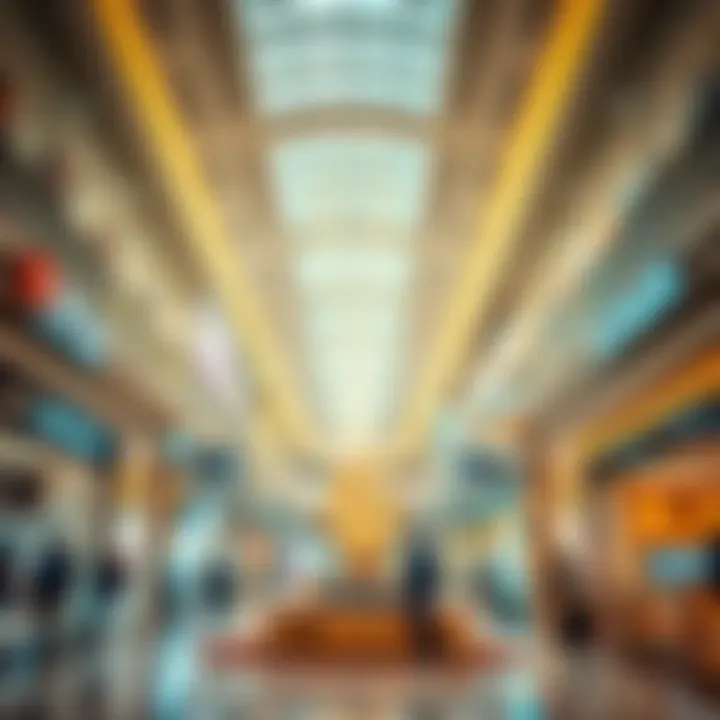 Inside the Emirates Mall with luxurious retail stores