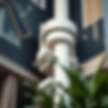 Modern Ventilation System with Wind Tower Technology A close-up view of the ventilation system of a modern building integrating wind tower technology.