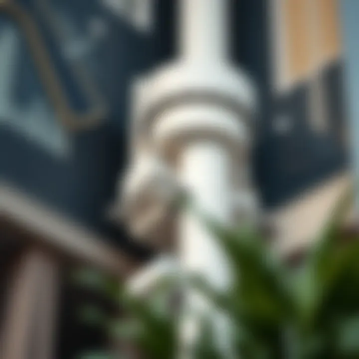 Modern Ventilation System with Wind Tower Technology A close-up view of the ventilation system of a modern building integrating wind tower technology.