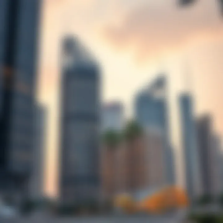 Prominent commercial towers reflecting innovation in design