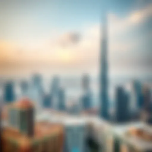 Aerial view of Dubai's skyline showcasing modern architecture