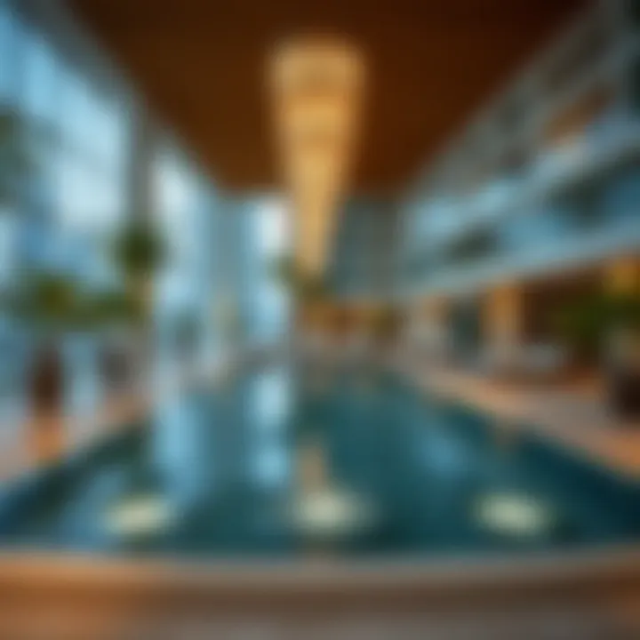 Luxurious amenities in a Dubai apartment complex