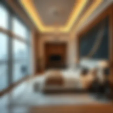 Luxurious bedroom in a Dubai apartment