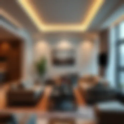 Contemporary 2BHK Living Room in Dubai Modern living space in a Dubai 2BHK apartment