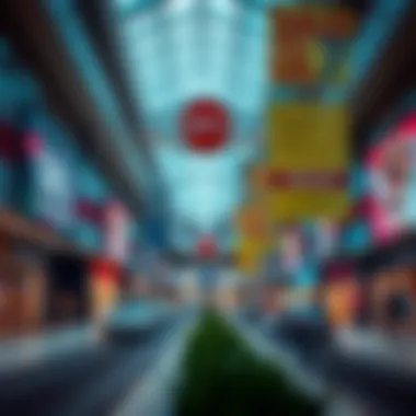 Exciting Promotions and Discounts in Malls Promotional banners highlighting discounts in a popular mall