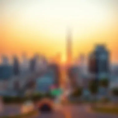 Stunning skyline of Al Khalidiyah at sunset